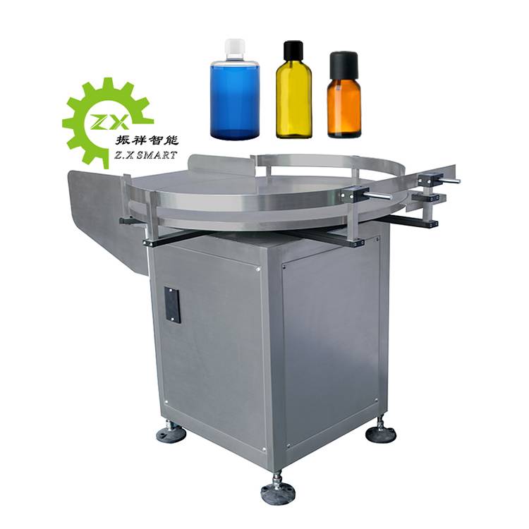 Plastic Glass Bottle Unscrambler Automatic Rotary Round Bottle Sorting Turntable Receiving Machine